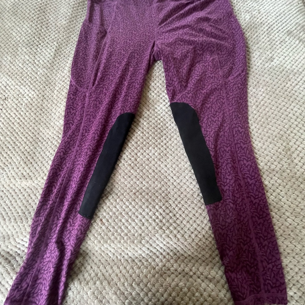 Kerrits women’s purple 2x stretch riding tights. - Picture 2 of 5
